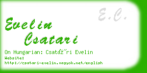 evelin csatari business card